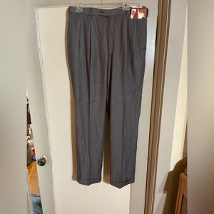 Louis Raphael V/P/Silk Luxury Twill Pleated Pants 34 X 32